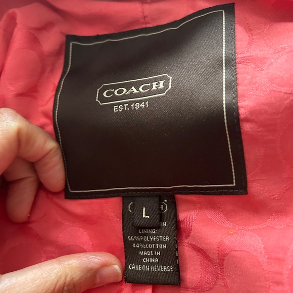 Authentic Coach 100 percent cotton beige trench coat - Picture 5 of 11